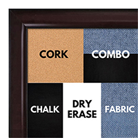 BB1523-4 Mahogany Custom Medium Wall Board Cork Chalk Dry Erase