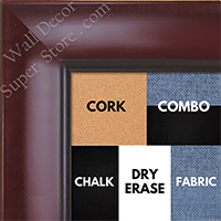 BB1525-3 Walnut - Extra Large  Wall Board Cork Chalk Dry Erase