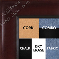 BB1525-4 Mahogany - Extra Large Wall Board Cork Chalk Dry Erase