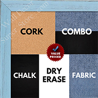 BB1532-11 Distressed Soft Blue - Small Custom Cork Chalk or Dry Erase Board