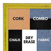 BB1532-7 Distressed Yellow  - Small Custom Cork Chalk or Dry Erase Board BB1532-7 Distressed Yellow  - Small Custom Cork Chalk or Dry Erase Board