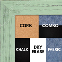 BB1533-12 Distressed Soft Green - Medium Custom Cork Chalk or Dry Erase Board