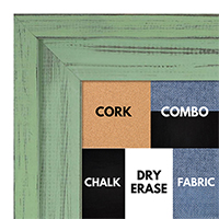 BB1533-12 Distressed Soft Green - Medium Custom Cork Chalk or Dry Erase Board