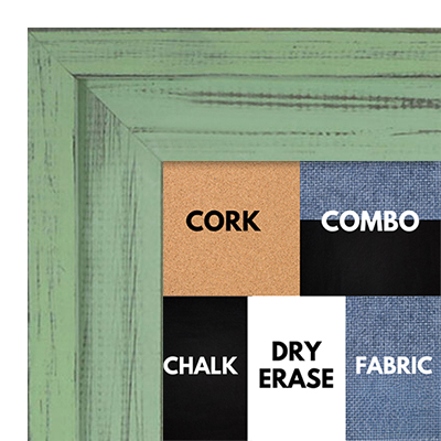 BB1534-12 Distressed Soft Green - Extra Large Custom Cork Chalk or Dry Erase Board