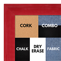 BB1536-1 Glossy Red - Medium Custom Cork Chalk or Dry Erase Board