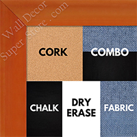 BB1536-2 Glossy Orange - Medium Custom Cork Chalk or Dry Erase Board