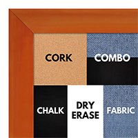 BB1536-2 Glossy Orange - Medium Custom Cork Chalk or Dry Erase Board