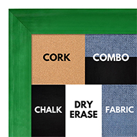 BB1536-4 Glossy Green - Medium Custom Cork Chalk or Dry Erase Board