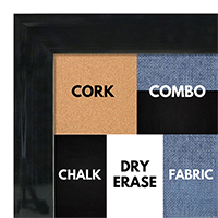 BB1536-6 Glossy Black - Medium Custom Cork Chalk or Dry Erase Board BB1536-6 Glossy Black - Medium Custom Cork Chalk or Dry Erase Board