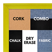 BB1537-3 Glossy Yellow - Small Custom Cork Chalk or Dry Erase Board