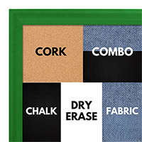 BB1537-4 Glossy Green - Small Custom Cork Chalk or Dry Erase Board