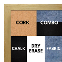 BB1544-4 Natural Clear - 3/4 Inch Wide X 1 1/4 Inch High - Small Custom Cork Chalk Dry Erase