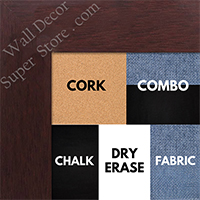BB1545-7 Dark Mahogany 1 3/4" Wide Value Price Medium To Extra Large Custom Cork Chalk Or Dry Erase Board  