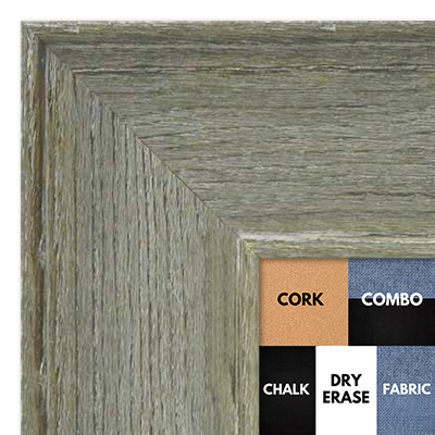 BB1554-2 Distressed Silver Gray Driftwood - Extra Extra Large Chalkboard Cork Dry Erase