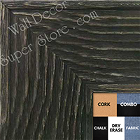 BB1554-5 Distressed Black Driftwood - Extra Extra Large Chalkboard  Cork  Dry Erase