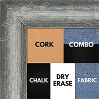 BB1555-1 Distressed Gray / Silver - Extra Large Chalkboard Cork Dry Erase