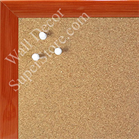 BB1562-4 Gloss Lacquer Orange Wood Grain Small Custom Cork Chalk or Dry Erase Board