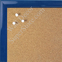 BB1562-6 Gloss Lacquer Blue Wood Grain Small Custom Cork Chalk or Dry Erase Board