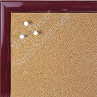 BB1562-8 Gloss Lacquer Rich Burgundy Red Wood Grain Small Custom Cork Chalk or Dry Erase Board