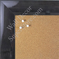 BB1563-10 Gloss Lacquer Rich Gray Wood Grain Large  Custom Cork Chalk or Dry Erase Board