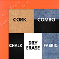 BB1564-3 Orange Small Custom Cork Chalk or Dry Erase Board