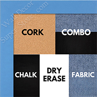 BB1564-6 Blue Small Custom Cork Chalk or Dry Erase Board