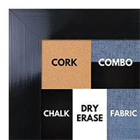 BB1565-3 Glossy Distressed Black - Large Custom Cork Chalk or Dry Erase Board BB1565-3 Glossy Distressed Black - Large Custom Cork Chalk or Dry Erase Board