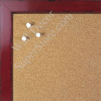 BB1567-2 Glossy Distressed Red - Small Custom Cork Chalk or Dry Erase Board