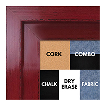 BB1568-2 Glossy Distressed Red - Extra Large Custom Cork Chalk or Dry Erase Board BB1568-2 Glossy Distressed Red - Extra Large Custom Cork Chalk or Dry Erase Board