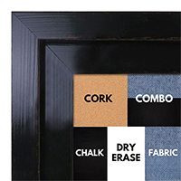 BB1568-3 Glossy Distressed Black - Extra Large Custom Cork Chalk or Dry Erase Board BB1568-3 Glossy Distressed Black - Extra Large Custom Cork Chalk or Dry Erase Board