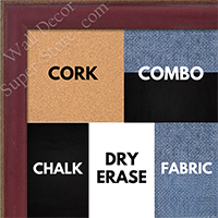BB1569-1 Small Red With Top Outside Distressed Accent Custom Cork Chalk or Dry Erase Board