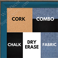 BB1569-9 Small Turquoise With Top Outside Distressed Accent Custom Cork Chalk or Dry Erase Board