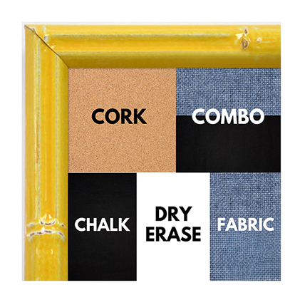 BB1612-4  Yellow Enamel Bamboo Wallboard Corkboard Whiteboard Chalkboard BB1612-4  Yellow Enamel Bamboo Wallboard Corkboard Whiteboard Chalkboard