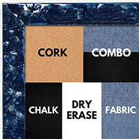 BB1691-8 | Glossy Blue / Design | Custom Cork Bulletin Board | Custom White Dry Erase Board | Custom Chalk Board