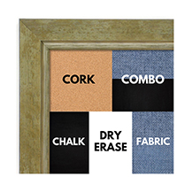 BB1720-3 | Distressed Green / Silver | Custom Cork Bulletin Board | Custom White Dry Erase Board | Custom Chalk Board