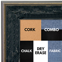 BB1734-6 | Distressed Black Granite | Custom Cork Bulletin Board | Custom White Dry Erase Board | Custom Chalk Board