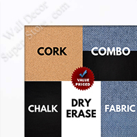 BB1844-8 White Large Wall Board Cork Chalk Dry Erase