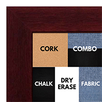 BB1845-7 Dark Mahogany 1 3/4" Wide Value Price Medium To Extra Large Custom Cork Chalk Or Dry Erase Board