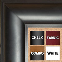 BB1869-3 Matte Black 3" Wide Value Priced Medium To Extra Large Custom Cork Chalk Or Dry Erase Board   