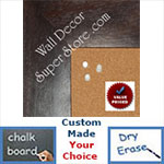 BB1872-2 Distressed Espresso Brown 3 3/16"Value Priced Medium To Extra Large Custom Cork Chalk Or Dry Erase Board   