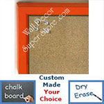 BB234-2 Orange With Bevel Small Custom Cork Chalk or Dry Erase Board