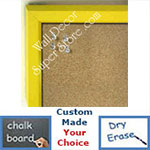BB234-6 Yellow With Bevel Small Custom Cork Chalk or Dry Erase Board