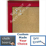 BB235-13 Dark Red  Small Custom Cork Chalk or Dry Erase Board