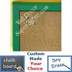 BB235-1 Aqua Green Small Custom Cork Chalk or Dry Erase Board