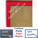 BB235-2 Red Small Custom Cork Chalk or Dry Erase Board
