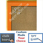 BB235-9 Orange Small Custom Cork Chalk or Dry Erase Board