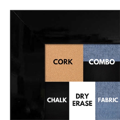 BB321-1 High Gloss Black Lacquer Medium To Extra Large Custom Cork Chalk Or Dry Erase Board BB321-1 High Gloss Black Lacquer Medium To Extra Large Custom Cork Chalk Or Dry Erase Board
