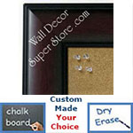 BB5231-1 Mahogany With Dark Accents Medium To Extra Large Custom Cork Chalk Or Dry Erase Board