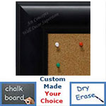 BB5231-3 Matte Black Custom Cork Chalk or Dry Erase Board Medium To Extra Large