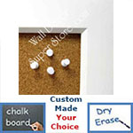 BB21-201 | White | Custom Cork Bulletin Board | Custom White Dry Erase Board | Custom Chalk Board